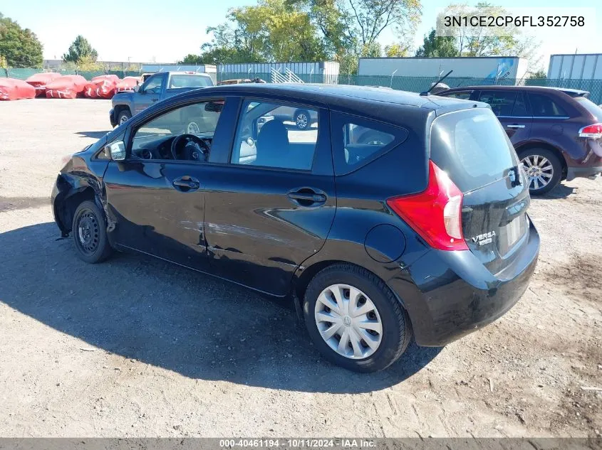 2015 Nissan Versa Note S (Sr)/S Plus/Sl/Sr/Sv VIN: 3N1CE2CP6FL352758 Lot: 40461194