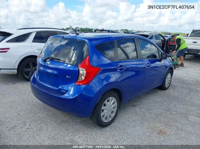 2015 Nissan Versa Note S/S Plus/Sv/Sl/Sr VIN: 3N1CE2CP7FL407654 Lot: 40477040