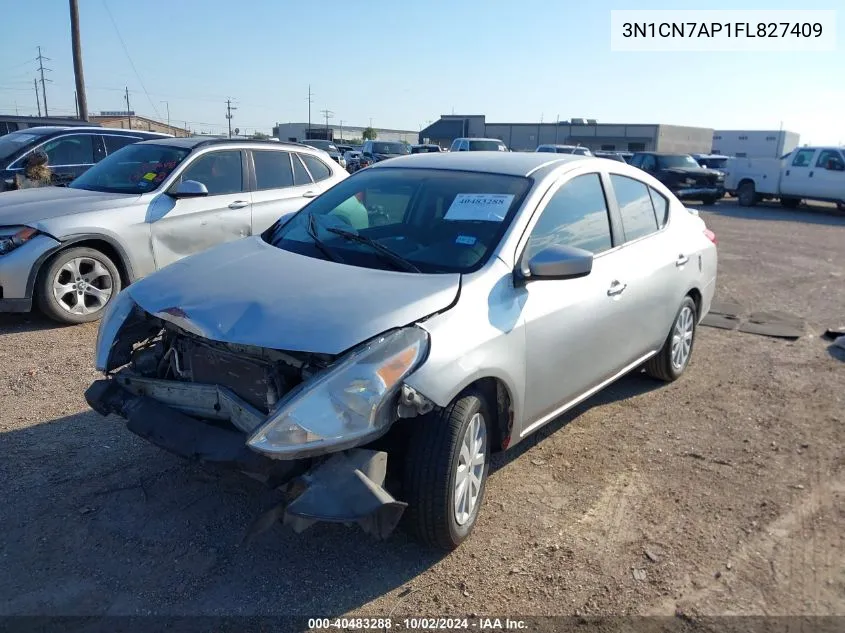 2015 Nissan Versa 1.6 Sv VIN: 3N1CN7AP1FL827409 Lot: 40483288