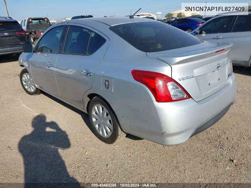 2015 Nissan Versa 1.6 Sv VIN: 3N1CN7AP1FL827409 Lot: 40483288