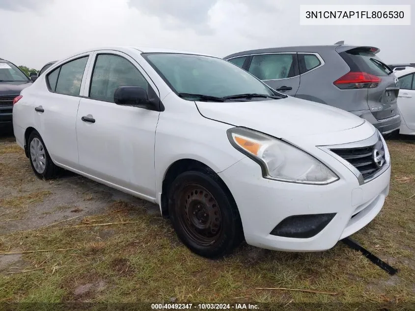 2015 Nissan Versa 1.6 S VIN: 3N1CN7AP1FL806530 Lot: 40492347