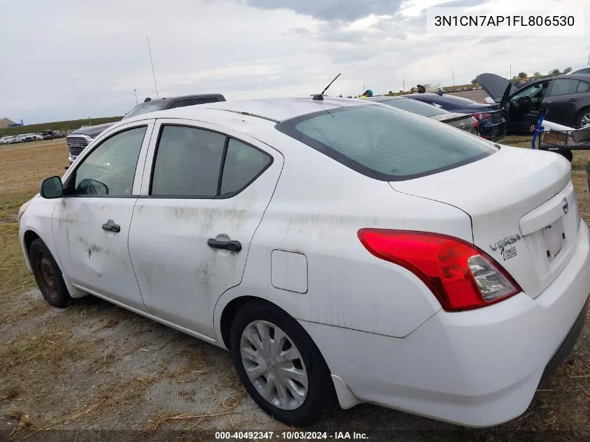 2015 Nissan Versa 1.6 S VIN: 3N1CN7AP1FL806530 Lot: 40492347