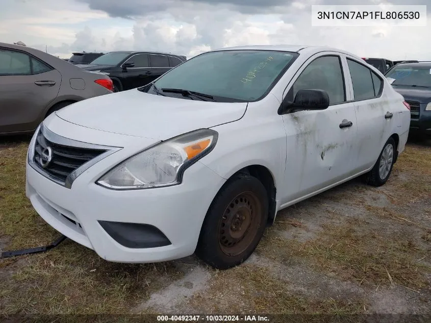 2015 Nissan Versa 1.6 S VIN: 3N1CN7AP1FL806530 Lot: 40492347