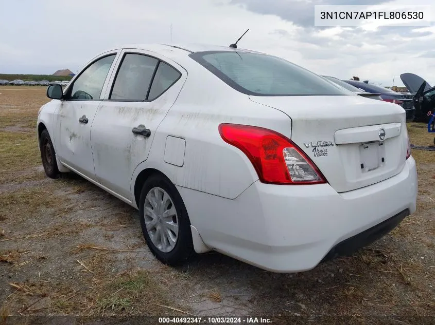 2015 Nissan Versa 1.6 S VIN: 3N1CN7AP1FL806530 Lot: 40492347