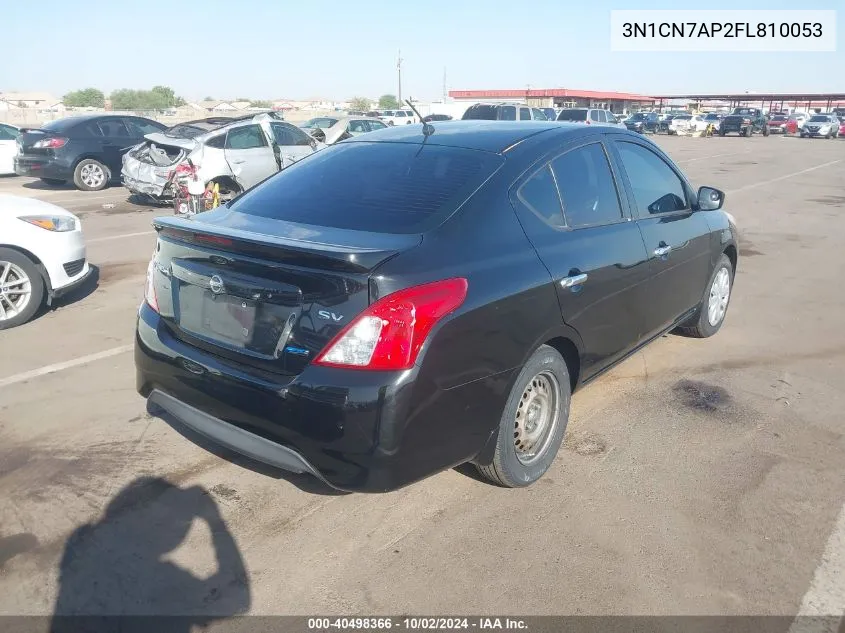 2015 Nissan Versa 1.6 Sv VIN: 3N1CN7AP2FL810053 Lot: 40498366