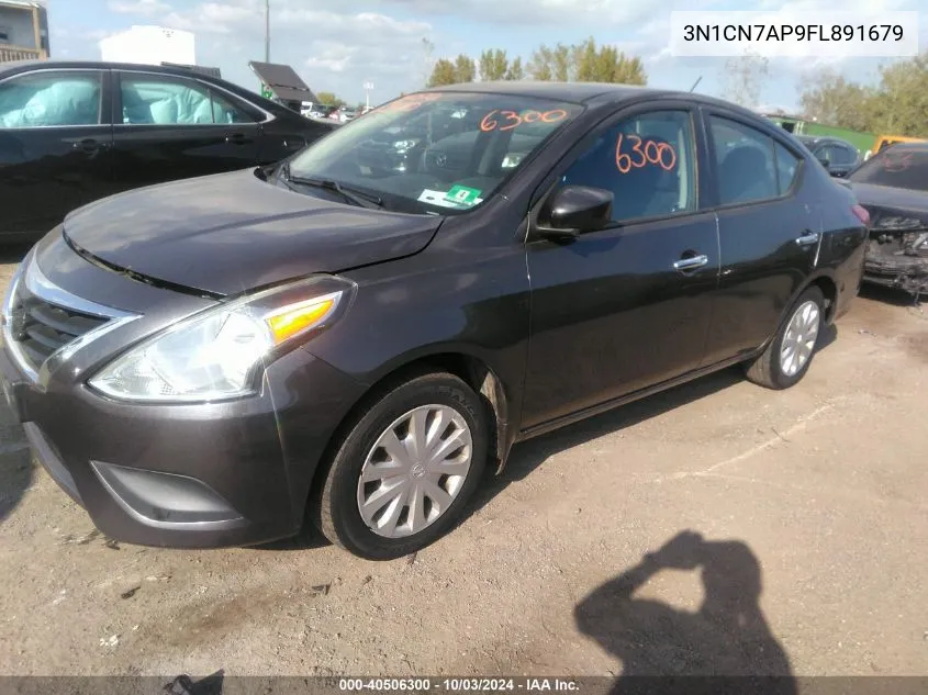 2015 Nissan Versa 1.6 Sv VIN: 3N1CN7AP9FL891679 Lot: 40506300