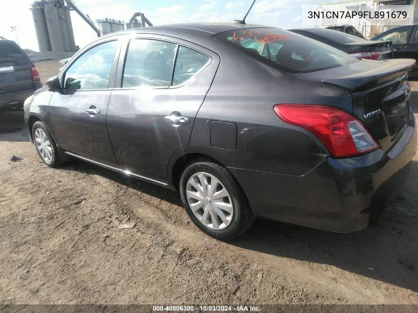 2015 Nissan Versa 1.6 Sv VIN: 3N1CN7AP9FL891679 Lot: 40506300