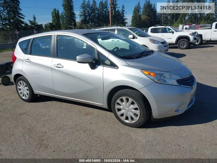 2015 Nissan Versa Note S (Sr)/S Plus/Sl/Sr/Sv VIN: 3N1CE2CP3FL374118 Lot: 40514893