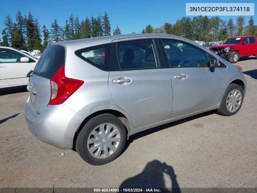 2015 Nissan Versa Note S (Sr)/S Plus/Sl/Sr/Sv VIN: 3N1CE2CP3FL374118 Lot: 40514893