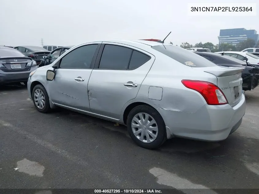 2015 Nissan Versa 1.6 Sv VIN: 3N1CN7AP2FL925364 Lot: 40527295