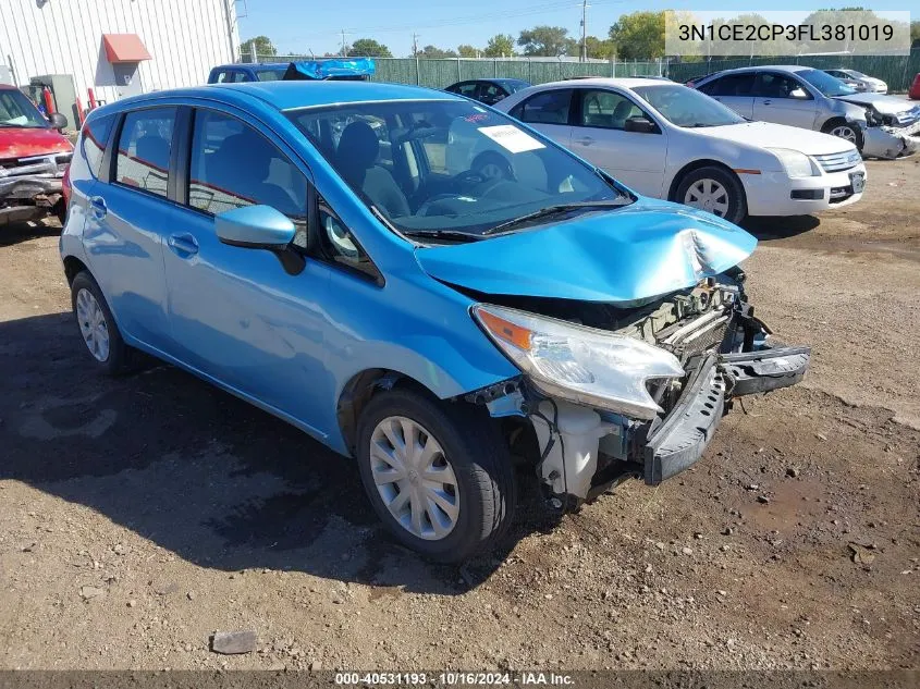 2015 Nissan Versa Note S (Sr)/S Plus/Sl/Sr/Sv VIN: 3N1CE2CP3FL381019 Lot: 40531193