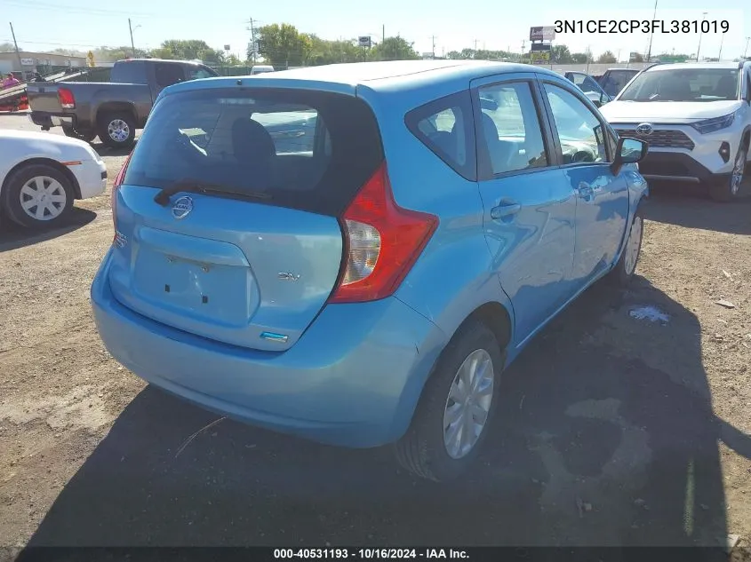 2015 Nissan Versa Note S (Sr)/S Plus/Sl/Sr/Sv VIN: 3N1CE2CP3FL381019 Lot: 40531193