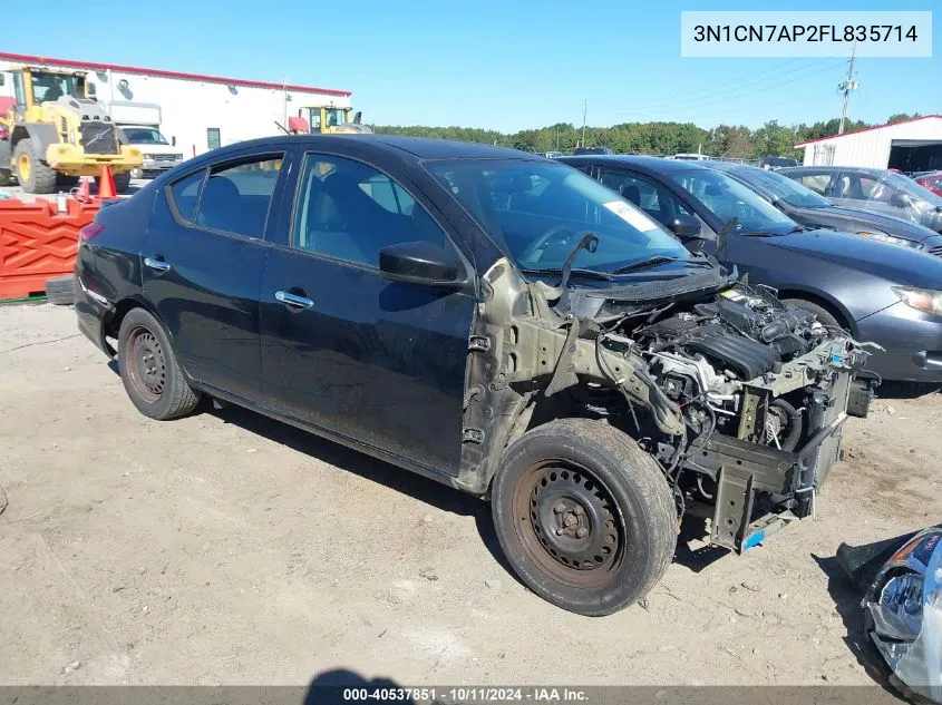 2015 Nissan Versa 1.6 Sv VIN: 3N1CN7AP2FL835714 Lot: 40537851