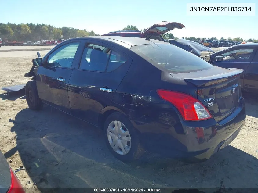 2015 Nissan Versa 1.6 Sv VIN: 3N1CN7AP2FL835714 Lot: 40537851