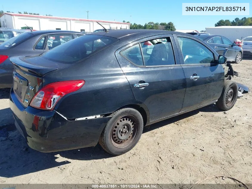 2015 Nissan Versa 1.6 Sv VIN: 3N1CN7AP2FL835714 Lot: 40537851