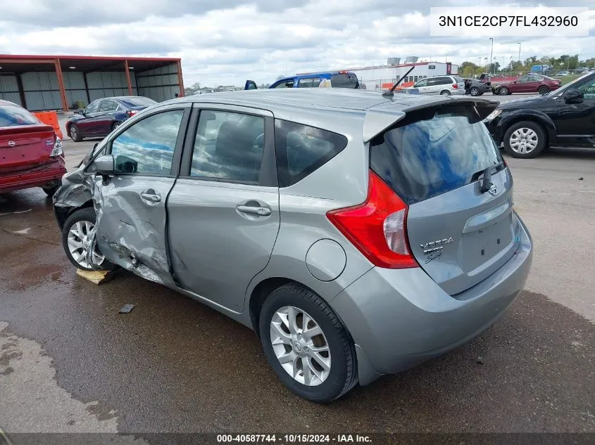 2015 Nissan Versa Note Sv VIN: 3N1CE2CP7FL432960 Lot: 40587744