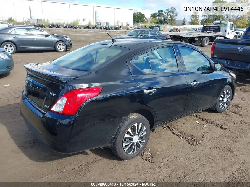 2015 Nissan Versa 1.6 Sv VIN: 3N1CN7AP4FL914446 Lot: 40605418