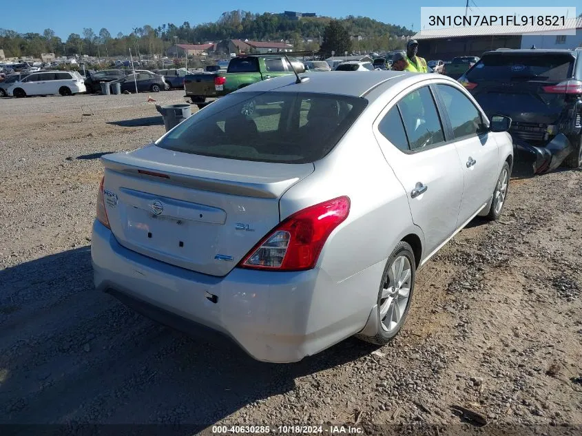 2015 Nissan Versa 1.6 Sl VIN: 3N1CN7AP1FL918521 Lot: 40630285