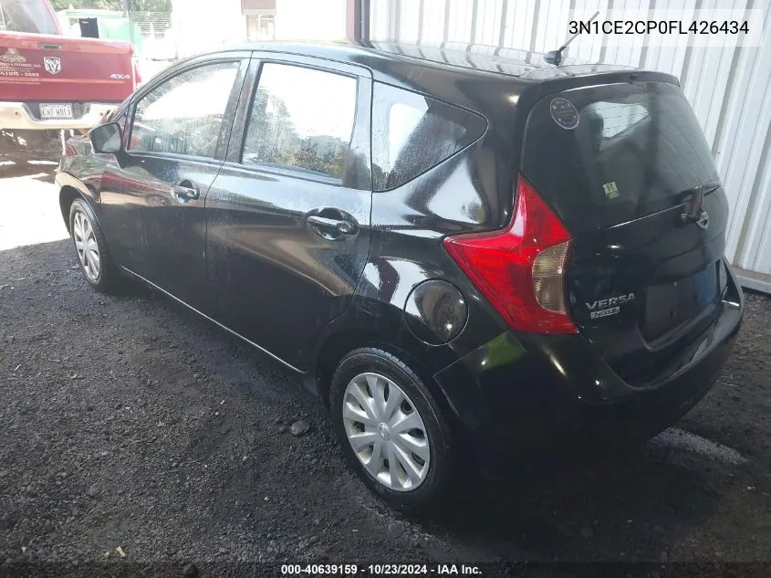 2015 Nissan Versa Note S (Sr)/S Plus/Sl/Sr/Sv VIN: 3N1CE2CP0FL426434 Lot: 40639159