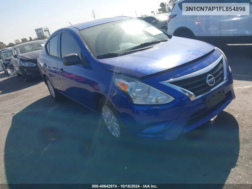 2015 Nissan Versa 1.6 S+ VIN: 3N1CN7AP1FL854898 Lot: 40642874