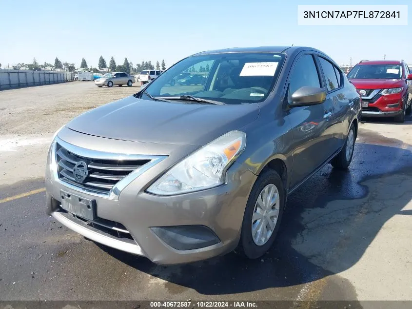 2015 Nissan Versa 1.6 Sv VIN: 3N1CN7AP7FL872841 Lot: 40672587