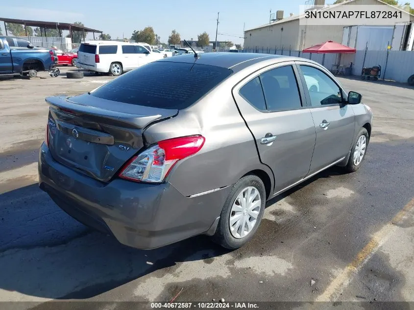 2015 Nissan Versa 1.6 Sv VIN: 3N1CN7AP7FL872841 Lot: 40672587