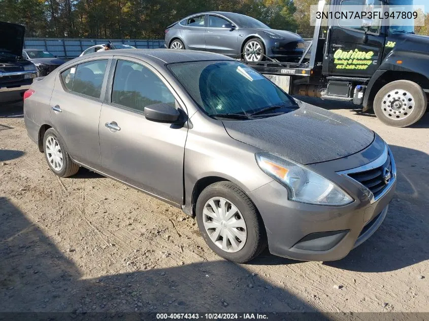 2015 Nissan Versa 1.6 Sv VIN: 3N1CN7AP3FL947809 Lot: 40674343