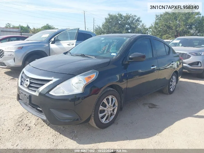 2015 Nissan Versa 1.6 Sv VIN: 3N1CN7APXFL958340 Lot: 40677002