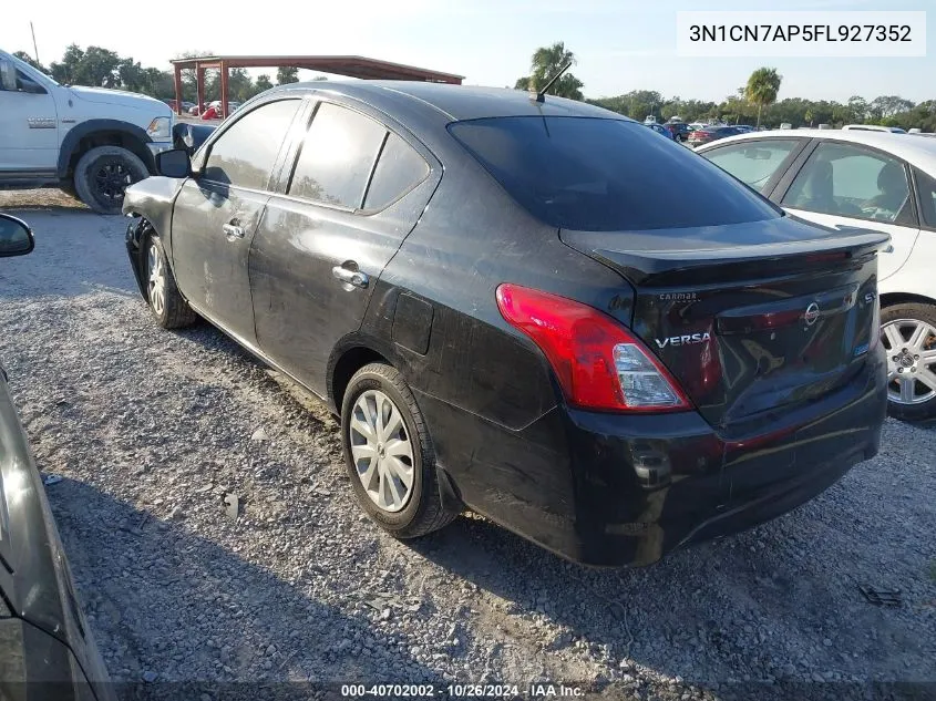 2015 Nissan Versa 1.6 Sv VIN: 3N1CN7AP5FL927352 Lot: 40702002