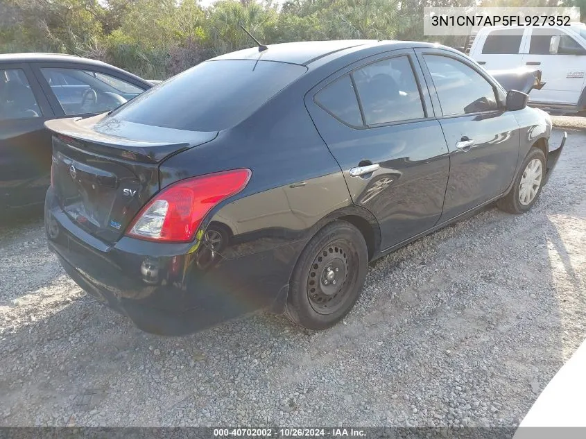 2015 Nissan Versa 1.6 Sv VIN: 3N1CN7AP5FL927352 Lot: 40702002