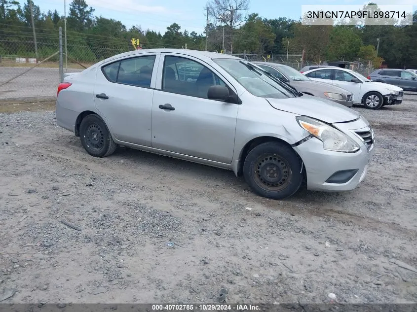 3N1CN7AP9FL898714 2015 Nissan Versa 1.6 S+