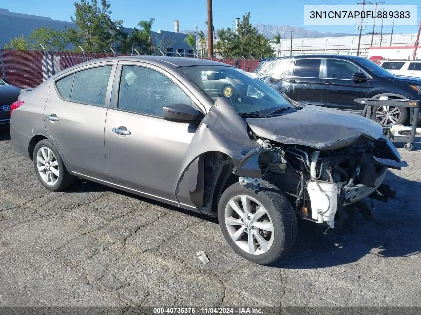 2015 Nissan Versa 1.6 Sl VIN: 3N1CN7AP0FL889383 Lot: 40735376