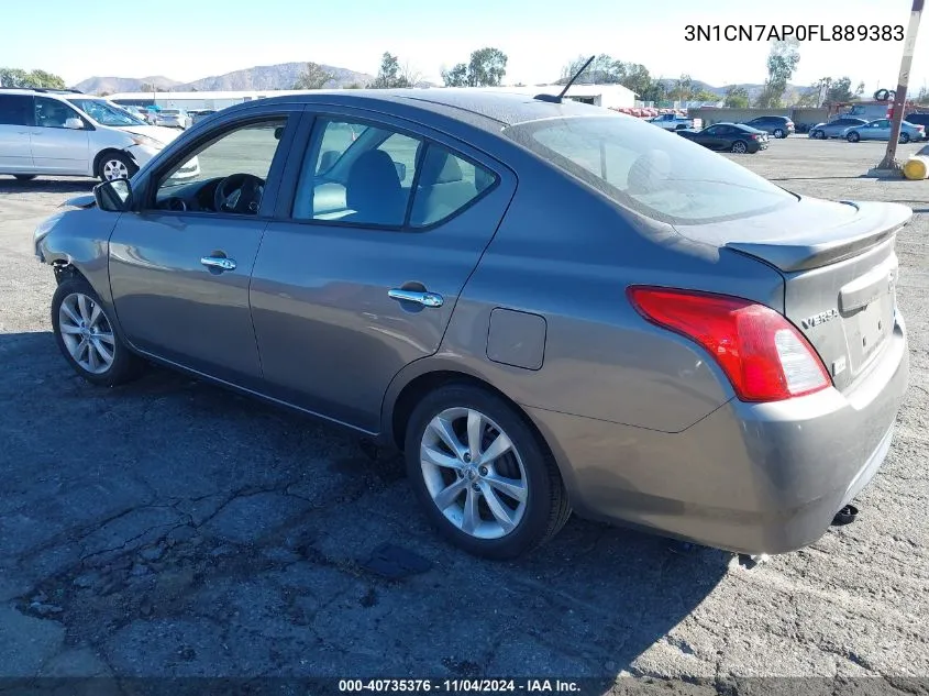 2015 Nissan Versa 1.6 Sl VIN: 3N1CN7AP0FL889383 Lot: 40735376