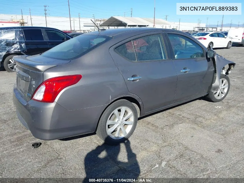 2015 Nissan Versa 1.6 Sl VIN: 3N1CN7AP0FL889383 Lot: 40735376