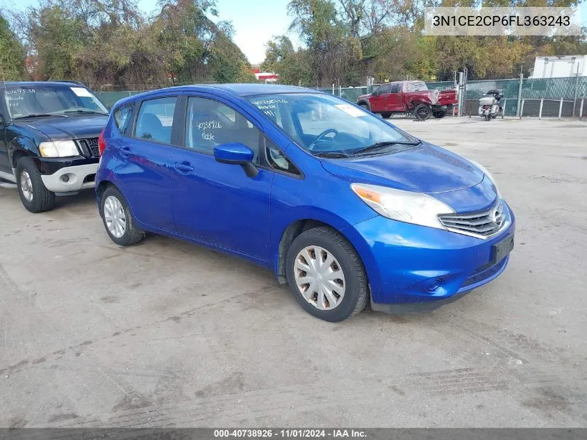 2015 Nissan Versa Note S (Sr)/S Plus/Sl/Sr/Sv VIN: 3N1CE2CP6FL363243 Lot: 40738926