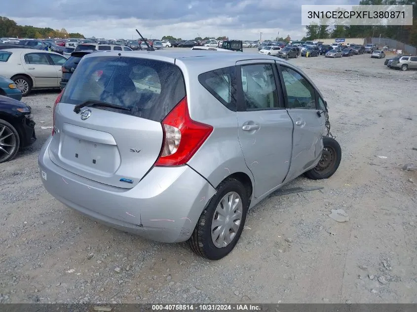 2015 Nissan Versa Note S (Sr)/S Plus/Sl/Sr/Sv VIN: 3N1CE2CPXFL380871 Lot: 40758514