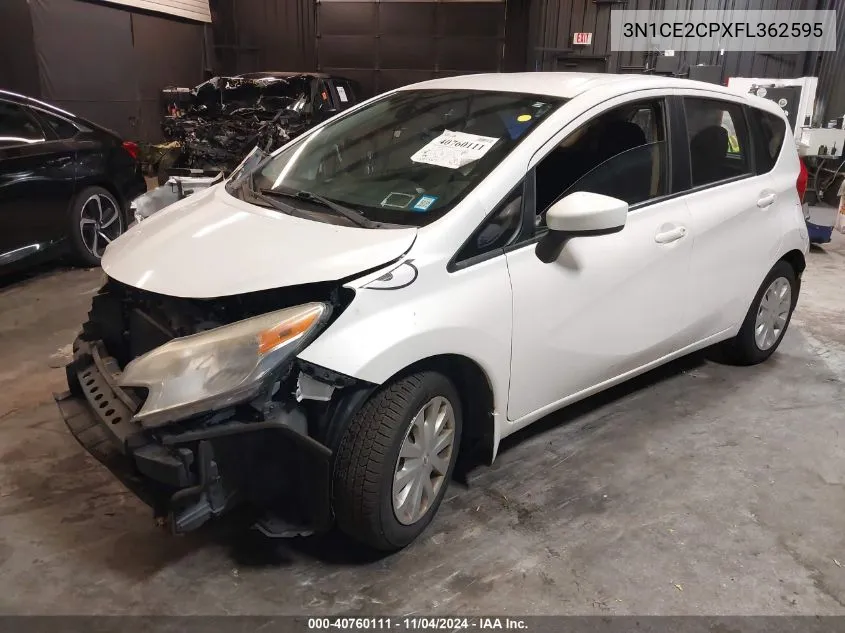 2015 Nissan Versa Note S Plus VIN: 3N1CE2CPXFL362595 Lot: 40760111