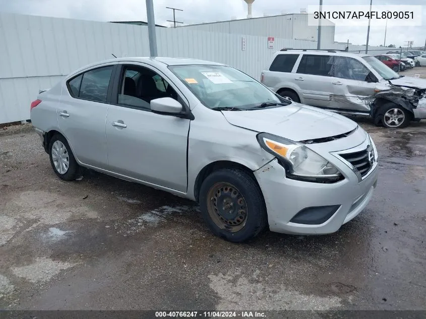 2015 Nissan Versa 1.6 Sv VIN: 3N1CN7AP4FL809051 Lot: 40766247