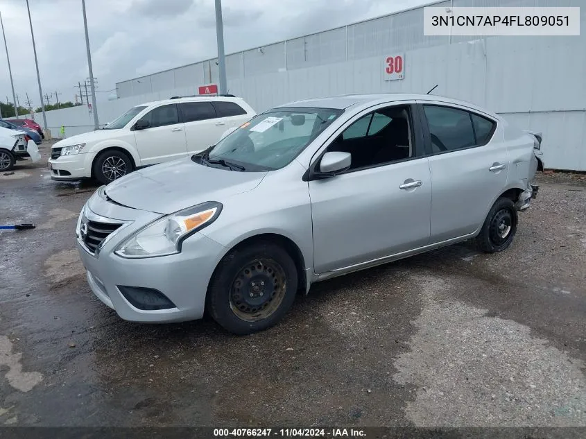 2015 Nissan Versa 1.6 Sv VIN: 3N1CN7AP4FL809051 Lot: 40766247