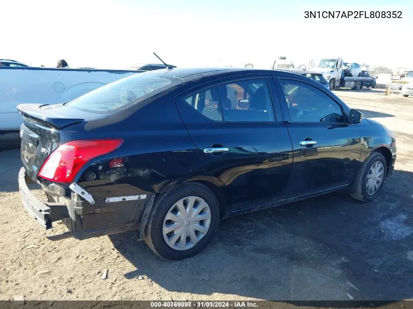 2015 Nissan Versa 1.6 Sv VIN: 3N1CN7AP2FL808352 Lot: 40769097