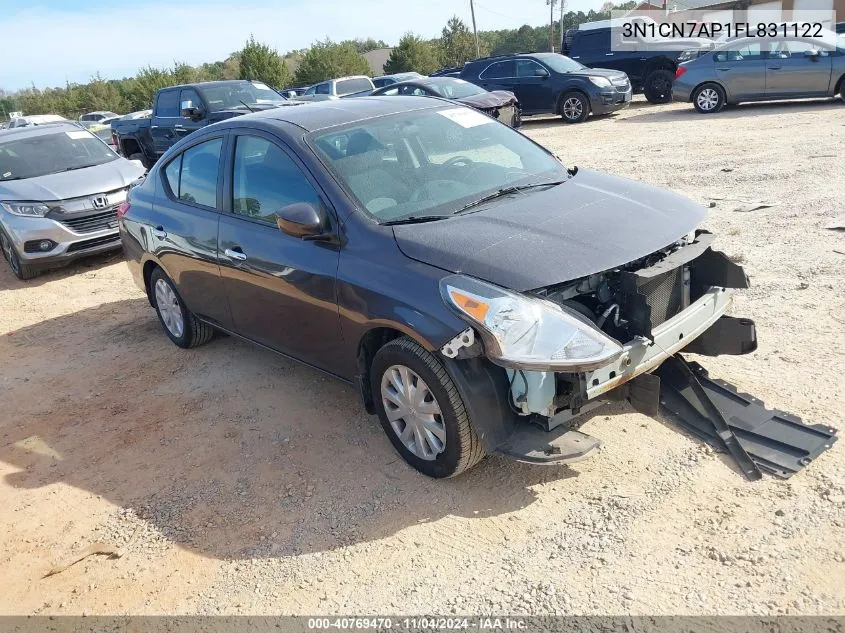 2015 Nissan Versa S/S Plus/Sv/Sl VIN: 3N1CN7AP1FL831122 Lot: 40769470