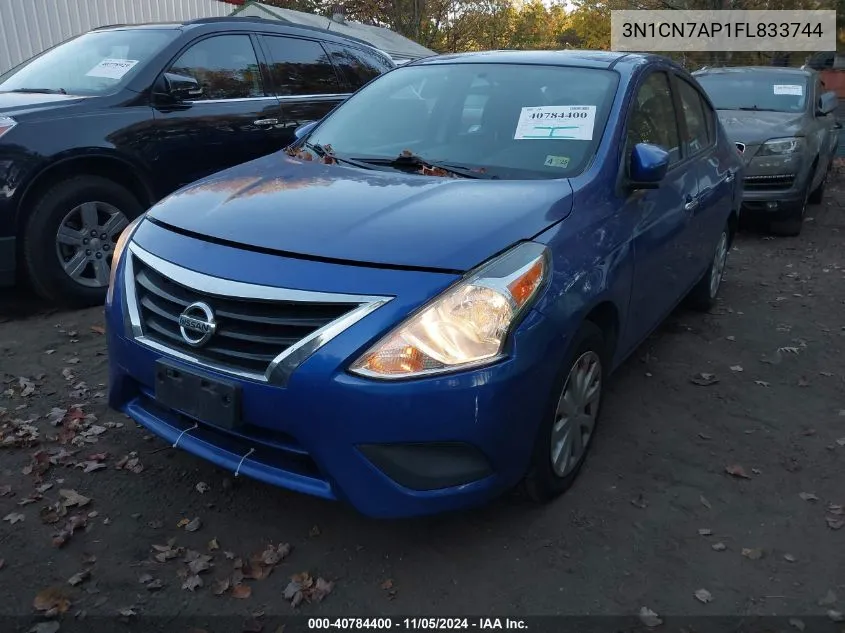 2015 Nissan Versa 1.6 Sv VIN: 3N1CN7AP1FL833744 Lot: 40784400