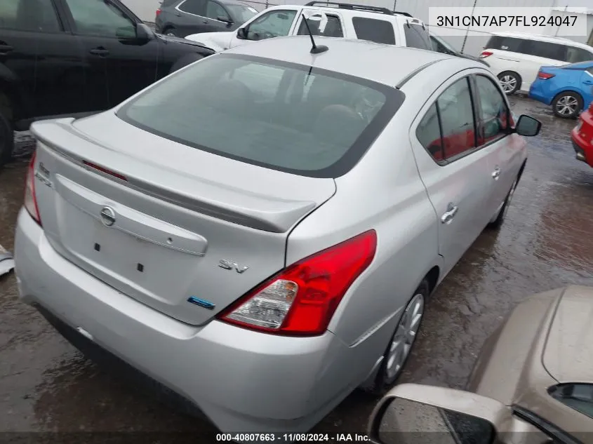 2015 Nissan Versa 1.6 Sv VIN: 3N1CN7AP7FL924047 Lot: 40807663