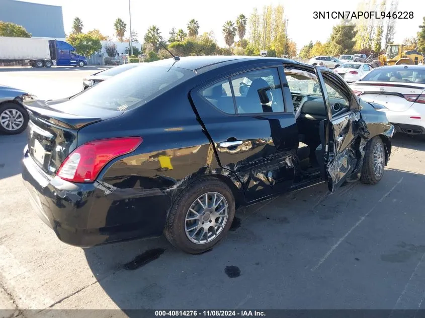 2015 Nissan Versa 1.6 Sv VIN: 3N1CN7AP0FL946228 Lot: 40814276