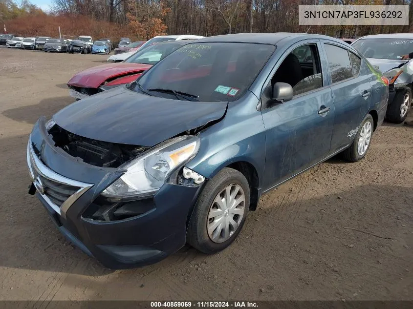 3N1CN7AP3FL936292 2015 Nissan Versa 1.6 S+