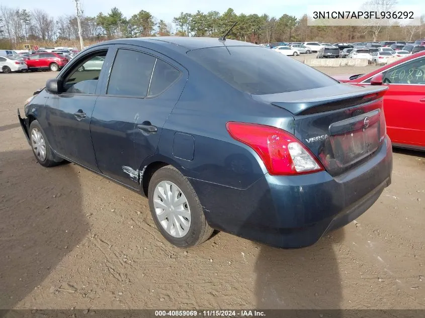 3N1CN7AP3FL936292 2015 Nissan Versa 1.6 S+