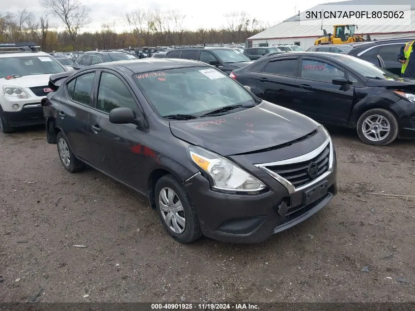 2015 Nissan Versa 1.6 S+ VIN: 3N1CN7AP0FL805062 Lot: 40901925