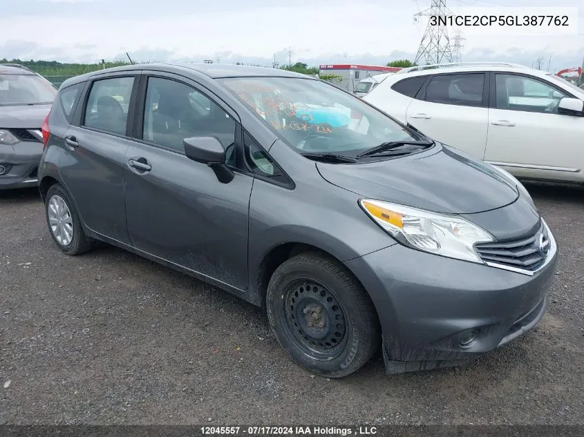 2016 Nissan Versa Note VIN: 3N1CE2CP5GL387762 Lot: 12045557