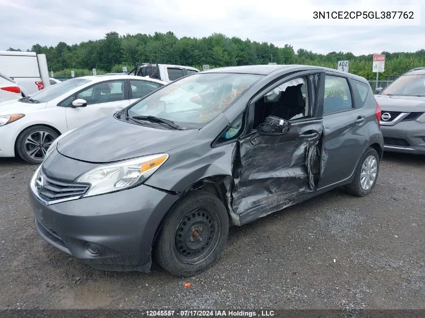 2016 Nissan Versa Note VIN: 3N1CE2CP5GL387762 Lot: 12045557