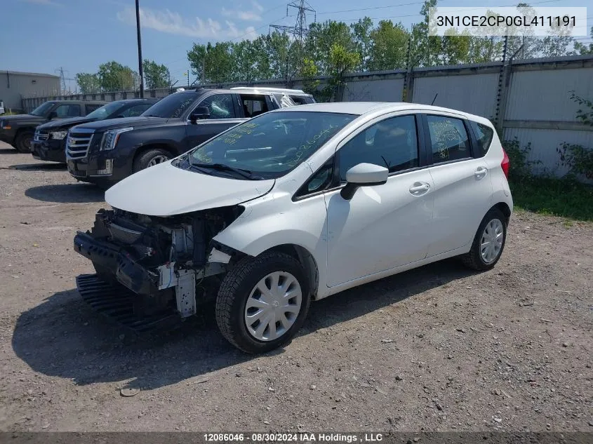 3N1CE2CP0GL411191 2016 Nissan Versa